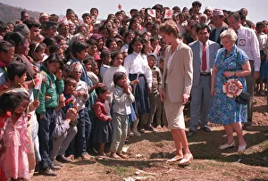 PRINCESS OF WALES AND BARONESS LYNDA CHALKER DURING VISIT TO NEPAL 1993