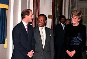 PRINCESS OF WALES AND PRINCE EDWARD AT COMMONWEALTH RECEPTION MARLBOROUGH HOUSE 1993