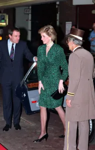 THE PRINCESS OF WALES WEARING GREEN DRESS OCTOBER 1989 COPYRIGHT EXPRESS