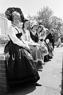 Pro Europe Women wearing traditional costumes ahead of referendum, pictured in Solihull