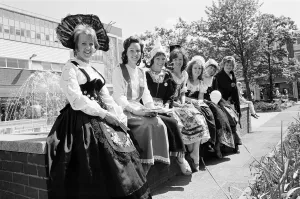 Pro Europe Women wearing traditional costumes ahead of referendum, pictured in Solihull