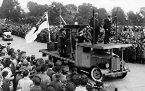 Procession and crowd at the opening of Cardiffs War Weapons Week