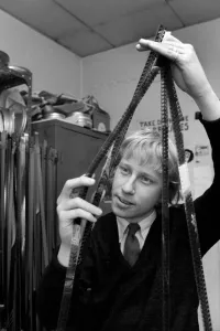 Producer John Goldschmidt working on his film of Bernadette Devlin