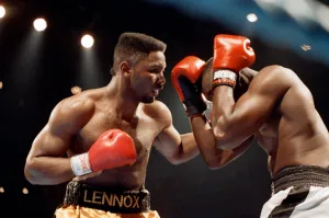 01103 Prints: Professional debut for the 1988 Super Heavyweight Olympic Gold Medalist Lennox Lewis
