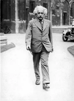 Professor Albert Einstein, who is studying again at Christ Church College, Oxford