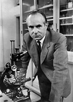 Microscope Prints: Professor Andrew Fielding Huxley of the University College who shares the Nobel Prize