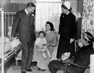 Medical Prints: Professor N B Capon opens the Royal Liverpool Babies Hospital, Woolton, Liverpool