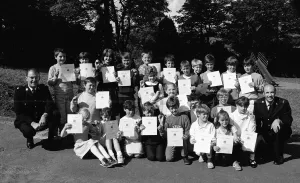 Proficient pupils... Supt David Cornmell (left) presented these children from Marsden