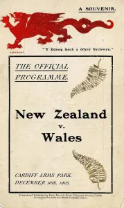 The programme for the famous victory over the All Blacks - Wales v New Zealand - December