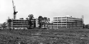 Building Site Prints: Progress on the library block (right) and the science bloc at the University of Warwick
