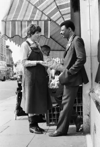 Prospective Labour member of Parliament Harriet Harman canvassing in Peckham