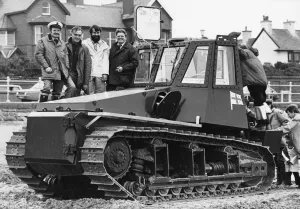 Prototype lifeboat launching tractor being tested by the Hoylake lifeboat crew