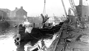Once the proud Cunard liner, Carmania, this is all that remains of her at the Blyth ship