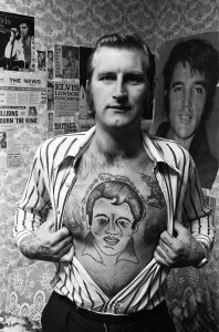 Proud Teddy Boy John Turner has Elvis close to his heart - in a portrait tattooed on his