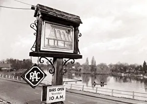 The pub sign outside The Bells of Buzeley Public House Pub in Windsor
