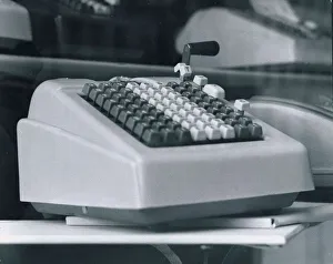 Machines And Components Prints: Pull Handle Calculator Accounts Equipment Machine Martin