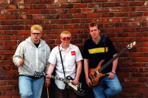 Punk band Bleed (left to right) Drummer Andrew Duncan