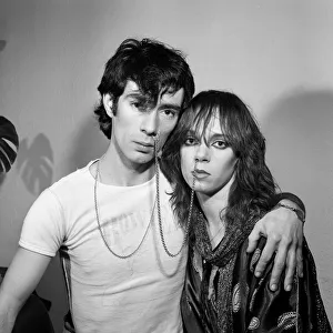 Rockers Prints: Punk couple. Singers Phil Jones and girlfriend Mandy Todd