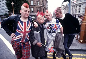 Core76 Prints: Punk mohican hair tartan trousers union jack vest flag 1986 punks