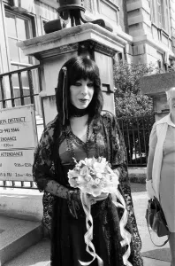 01046 Prints: Punk rock wedding at Acton Town Hall of The Damned frontman Dave Vanian, 20