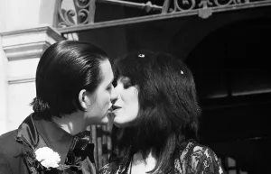 01046 Prints: Punk rock wedding at Acton Town Hall of The Damned frontman Dave Vanian, 20