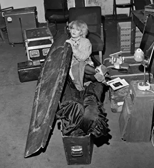 00667 Prints: Punk singer and actress Toyah Willcox sleeping in her coffin in Battersea, London