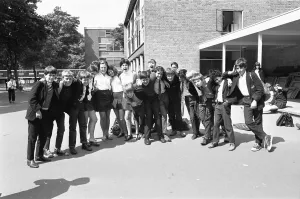 Playground Prints: Pupils and friends at an unnamed London Comprehensive School 4th July 1969