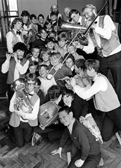 Images Dated 10th June 1983: Pupils at Langbaurgh School, Middlesbrough, get right in the mood when the big band sound