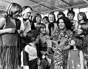 Images Dated 12th October 1978: Pupils of Low Grange School, Billingham dress up to present a cheque of 260 to Mrs