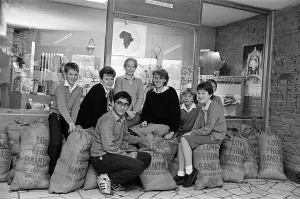Sacks Prints: Pupils at Saladine Nook School. Children of all ages from schools in Kirklees have