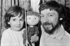 00605 Prints: Puppet on a string... Four-year-old Rosie Smith has found a new friend - Ben