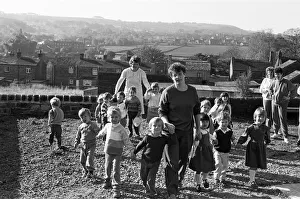 Walk Prints: Putting their best feet forward for a sponsored toddle are these children from Shelley