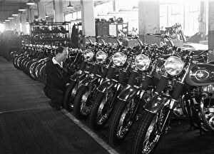 01187 Collection: Quality Control at the end of the production line at the BSA Factory, Small Heath
