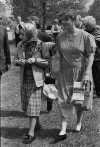 00167 Prints: The Queen and her daughter-in-law Sarah Ferguson pictured together at Windsor park for