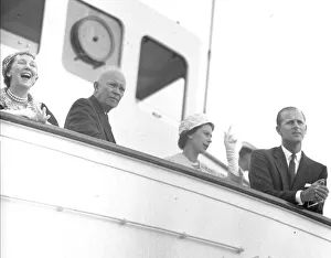 QUEEN AND THE DUKE OF EDINBURGH VISITING CANADA 1959 ARRIVAL AT ST JOHNS NEWFOUNDLAND