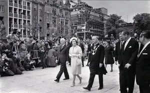 Queen Elizabeth 2nd visits Bonn University in Germany - January 1965