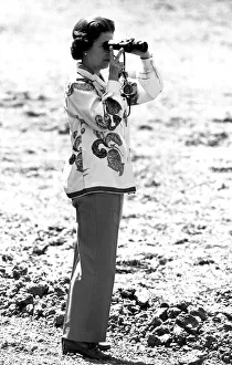 Queen Elizabeth II, 1979 The Queen looking through a pair of binoculars