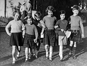 Queen Elizabeth II - aged 9 - Princess Elizabeth at the 6th birthday party of the Master