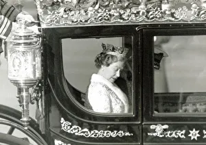 Sleeping Prints: Queen Elizabeth II in Australian State Coach falling asleep Presiding over