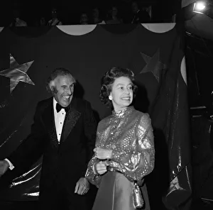 Queen Elizabeth II and Bruce Forsyth attend the Royal Windsor Big Top Show held at Billy