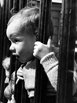 00000 Prints: Queen Elizabeth II Coronation 1953 Tiny two year old Ian Rosser of Shepherds Bush