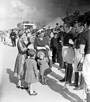 Queen Elizabeth II, with Countess Edwina Mountbatten (1901 - 1960) Prince Charles (left