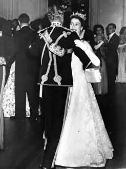 Queen Elizabeth II dances with Air Marshall Sir John Baldwin at the Light Brigade