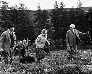 Forest Prints: Queen Elizabeth II with her dog Wren at the North of Scotland Gun Dog Association