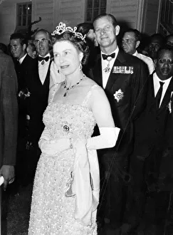 Queen Elizabeth II and The Duke Of Edinburgh visit Port Of Spain, Trinidad on 7 May 1966