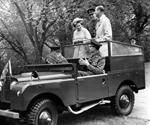 01035 Prints: Queen Elizabeth II and the Duke of Edinburgh visit Wales