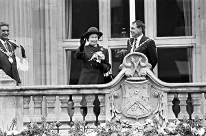 01370 Prints: Queen Elizabeth II at Leamington Spa Town Hall, Warwickshire. 24th March 1988