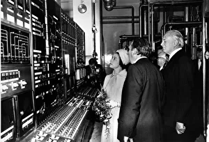 Illuminated Prints: Queen Elizabeth II at Milk Marketing Board Maelor Creamery at Marchweil, North Wales