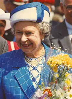 Queen Elizabeth II at Newcastles Gosforth Park Racecourse on the Northumberland