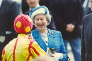 Queen Elizabeth II at Newcastles Gosforth Park Racecourse on the Northumberland